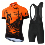 Maillot Rattas&otilde;it Mees Mtb Jalgrattariided Meeste Rattap&uuml;ksid Jalgratta S&auml;rgi Komplektid P&uuml;ksid koos traksidega Maastikurattad Spordirattad Suvi 3XL orange