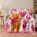 2026 Uus Armas Karupoeg Puhh Multikakujuline Flanellist Tekk, Soe ja Hubane Pehme Visketekk Kodu Magamistoa Voodi Diivani Katteks Kingitus Lastele 130x150cm