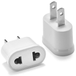 Toiteadapter Lame Standardne Jaapani Standardne Reisiadapter Hiina Taiwan Tai Kompaktne ja Pistik, 1-st 1-le Muundur, Mitmeadapter, 2-auguline (euroopalik valge