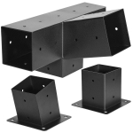 4x4 tolli pergola kinnituskomplekt Sisem&otilde;&otilde;t 3,5x3,5 4-suunaline kaldu kinnitus DIY post
