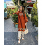 India disaineri puhas puuvillane kurta p&uuml;ksikomplekt naistele Bollywoodi top tuunika kurti n&ouml;&ouml;rkomplekti kleit M oranž