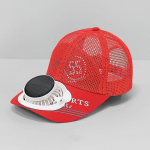 P&auml;ikesepaneeliga ventilaatoriga pesapallim&uuml;ts T&auml;iskasvanutele Suvine Unisex V&auml;litingimustes P&auml;ikesekaitse Hingav Kiiresti kuivav Pardik&uuml;bar V&otilde;rkkattega M&uuml;ts Meestele Naistele 58-62CM punane