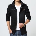 Puuvillane Meeste Jakk Pesta Casual Slim Jakk Kevad S&uuml;gis TRENCHCOAT XXL must