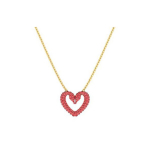 Swarovski Una s&uuml;damekujuline kuldse tooniga ripats V&auml;ike suurus Naiste ehted Punane 5634723 Box (Random Color),M