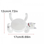 Kassi alusalused Naljakad Tassi alusalused 3D-prinditud M&auml;nguasjad Lauadekoratsioon Libisemiskindel Tassihoidja Kodu Kaunistused Peosoodustused Kassis&otilde;pradele (White,M)