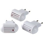 3 tk ultraheli s&auml;&auml;sepeletaja pistikupesa koos LED-iga valge