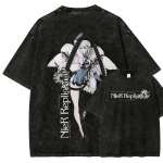 NieR Replicant Kaine Vintage Anime T-s&auml;rk, Unisex M&auml;ngutegelase Streetwear T-s&auml;rk, Pesitud Puuvillane Vabaaja L&uuml;hikeste Varrukatega Top S mitmev&auml;rviline
