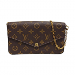 [Kasutatud] Felicie Pochette Classic Monogram Kaetud L&otilde;uend Ja Nahk Kolm-&uuml;hes Kett-Kott - Hea #X52SFU ONE SIZE