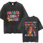 Streetwear Karol G Bichota Muusikaalbum Pesitud T-s&auml;rk Mood Mehed Naised Puuvillane Retro L&uuml;hikeste Varrukatega L&otilde;tv S