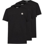 Moncler Logo Puuvillased T-s&auml;rgid &Uuml;hev&auml;rvilised &Uuml;mmarguse Kaelusega L&uuml;hikeste Varrukatega Meeste Topid Must K2-091-8C00033-829H8-999 XS