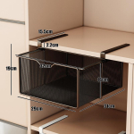 Riiuli alla riputatav v&auml;ljat&otilde;mmatav sahtlikorv S&uuml;sinikterasest Kapikorraldaja Sahtel R&otilde;ivaste Sokkide Ruumis&auml;&auml;stlikuks Ladustamiseks 1pc storage drawer