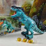 Elektrim&auml;nguasi Suur K&auml;iv K&auml;rbse Panna Munadega Dinosaurusrobot Lastele Valguse Heliga Mehaanilised Dinosaurusmudelid M&auml;nguasjad blue