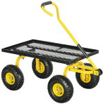 Aia transpordik&auml;ru k&auml;sik&auml;rutaja k&auml;sik&auml;rutaja 4 ratast 94 x 48,5 x 100 cm max. koormus 150 kg metall kollane 94 x 48.5 x 100 cm
