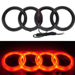 Audi S S3 LED Staatilise Valgusega Embleemi Kleebis V&auml;lisosa Audi A4L Q3 A8 A3 A4 A5 A6 Q5 RS5 Q2 Q1 S5 S3 Autole Esi Tagumine Pagasiruumi M&auml;rgi Kleebised D 18x5.8cm Rear