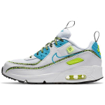 Nike Air Max 90 SE Worldwide Pack Blue Fury Volt GS CV7665-100 35.5 white