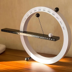 Loominguline magnetkuulide igavene kalender Moodne &uuml;mmargune lauaskulptuur Dekoratiivne k&auml;sitsi laua kalender Tuba Unikaalne kaunistus beige