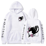 Anime Fairy Tail Riided S&uuml;gis Fliis Manga Hupparid Vabaaja L&otilde;tv Dressipluus Pikkade Varrukatega Streetwear Unisex Pullover XL white