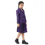 Wednesday Addams Cosplay Kleit Halloweeni Kost&uuml;&uuml;m Adamsi Pere Riided Rollim&auml;ng L blue