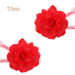 Lachepper 1 paar lilledega aknakardinate hoidja kardinapaneel l&auml;bipaistev rihm Kodukaunistus punane