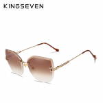 KINGSEVEN Luksuslikud &auml;&auml;risteta kassisilmade p&auml;ikeseprillid naiste gradientv&auml;rvilised p&auml;ikeseprillid Vintage br&auml;ndi disainer M