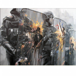 K&auml;sitsi valmistatud teemanttikandid maalid ristpistes komplektid seina mosaiik m&auml;ssupolitsei kodukaunistus kingitus 20X30CM