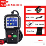 KONNWEI OBDII CAN diagnostikat&ouml;&ouml;riista auto koodilugeja KW680 mootori valguse skanner OBD II skanner jaoks must