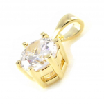 Les Tr&eacute;sors De Lily [B7502] &ndash; valge kullaga kaetud Cocoon ripats, 7 mm valge