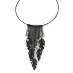 Les Tr&eacute;sors De Lily [N8154] - Collier Cr&eacute;ateur 'Navajos' noir - 14x5 cm must