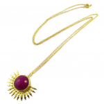 Les Tr&eacute;sors De Lily [P2301] - Collier artisanal plaqu&eacute; or 'Princesse Ottomane' rose dor&eacute; Heleroosa