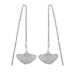 Les Tr&eacute;sors De Lily [Q8412] - h&otilde;bedased 'Ginkgo Biloba' h&otilde;bedased k&otilde;rvar&otilde;ngad (roodiumiga kaetud) - 5 cm - 16x15 mm h&otilde;be