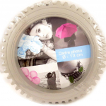 Les Tr&eacute;sors De Lily [Q9699] - vaigust pildiraam 'Scarlett' taupe (ratas) - 13 cm foto hall