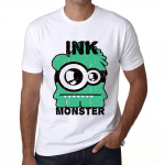 Meeste Vintage T-s&auml;rk Graafiline T-s&auml;rk Ink Monster White XS valge