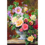 T&auml;ielik 5D teemantmaalimine Imeilus lilletikandid Ristpistes Kodukaunistus K&auml;sitsi valmistatud kingitus 25x30cm