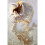 Teemantmaal Moon Angel T&auml;isringi teemanttikandid portreepildid 20X30CM