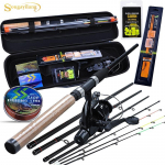 Karpkala &otilde;ngede komplekt 6-osaline s&ouml;&ouml;da&otilde;nge ja karpkalarulliv&ouml;&ouml;, s&ouml;&ouml;dakonksu tarvikute kott t&auml;iskomplekt fishing set  valge