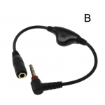 3,5 mm pistikupesa AUX isane-emane adapteri pikenduskaabel helistereojuhe koos helitugevuse reguleerimise k&otilde;rvaklappide k&otilde;rvaklappide juhtmega