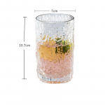 Creative Simple Glass Water Cup Koore tekstuuriga tass Mahlatops Klaasist piimatass
