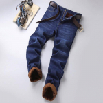 Meeste talvine &auml;ri Vintage teksad Paks samet sirged p&uuml;ksid Teksad vabaaja Jogger Meeste riided Pruunid Denimp&uuml;ksid Spordir&otilde;ivad &Otilde;hukesed teksad meestele 33 sinine