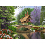 5D DIY Teemantmaal Maastiku Rhinestone Art Pilt T&auml;ielik Teemanttikandid Mosaiik Kodukaunistus Maastiku Ristpistes Komplekt Full Round 20x30CM