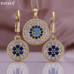 PATAYA &scaron;ampanjakulla v&auml;rvi &uuml;mmarguse inglisilma graafiline kaelakee ja k&otilde;rvar&otilde;nga kombineeritud komplekt