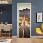 3D-tapeet, isekleepuv uksesein, eemaldatav vin&uuml;&uuml;list kodukaunistus, kunstikleebis Puidust maastik Seinaplakat Kleebised Porte deursticker 77x200cm