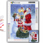 5D DIY Teemantmaaling J&otilde;ulupuu J&otilde;uluvana Lumemees Ristpistes Teemantkunst tikandid Mosaiik Home Deco Full Round 20X30CM