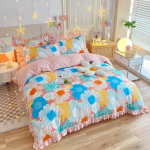 King-/queen-size/kahe suurusega voodilina tekikate Padjap&uuml;&uuml;r Neljaosaline komplekt, tihendav magamistuba, kvaliteetne lihtne voodipesu twin 4pcs