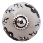 Les Tr&eacute;sors De Lily [A3129] - keraamiline m&ouml;&ouml;bli nupp 'Boho' hall must h&otilde;be - 60x40 mm hall