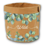 Les Tr&eacute;sors De Lily [R2240] - Rohekaspruun 'Wild' paberist taimepott - 14x13 cm pruun