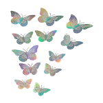 12 tk seinakleebised kahekihilised laserliblika kujuga seinakleebis 3D v&auml;ljal&otilde;ikega kleebised k&uuml;lmkapp