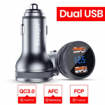 Essager Mini USB autolaadija kiirlaadija 3.0 kiirlaadimislaadija iPhone 14 13 Xiaomi automaatse t&uuml;&uuml;pi C QC PD 3.0 telefonilaadija jaoks Dual USB hall