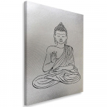 Feeby l&otilde;uenditr&uuml;kk, h&otilde;bedase v&auml;rviga joonistatud buddha 40x60 hall v&auml;rv