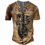 2023. aasta uus vintage stiilis suvine l&uuml;hikeste varrukatega moodne T-s&auml;rk, meeste Slim Fit V-kraega n&ouml;&ouml;biga T-s&auml;rk. L