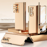 Libisemisvastane Mood Karastatud Klaasist Kokkuklapitav &Uuml;mbris Samsung Galaxy Z Fold 4 5g Fold4 Fold3 Fold 3 Mobiiltelefoni Kate Funda for Samsung Z Fold 3 must